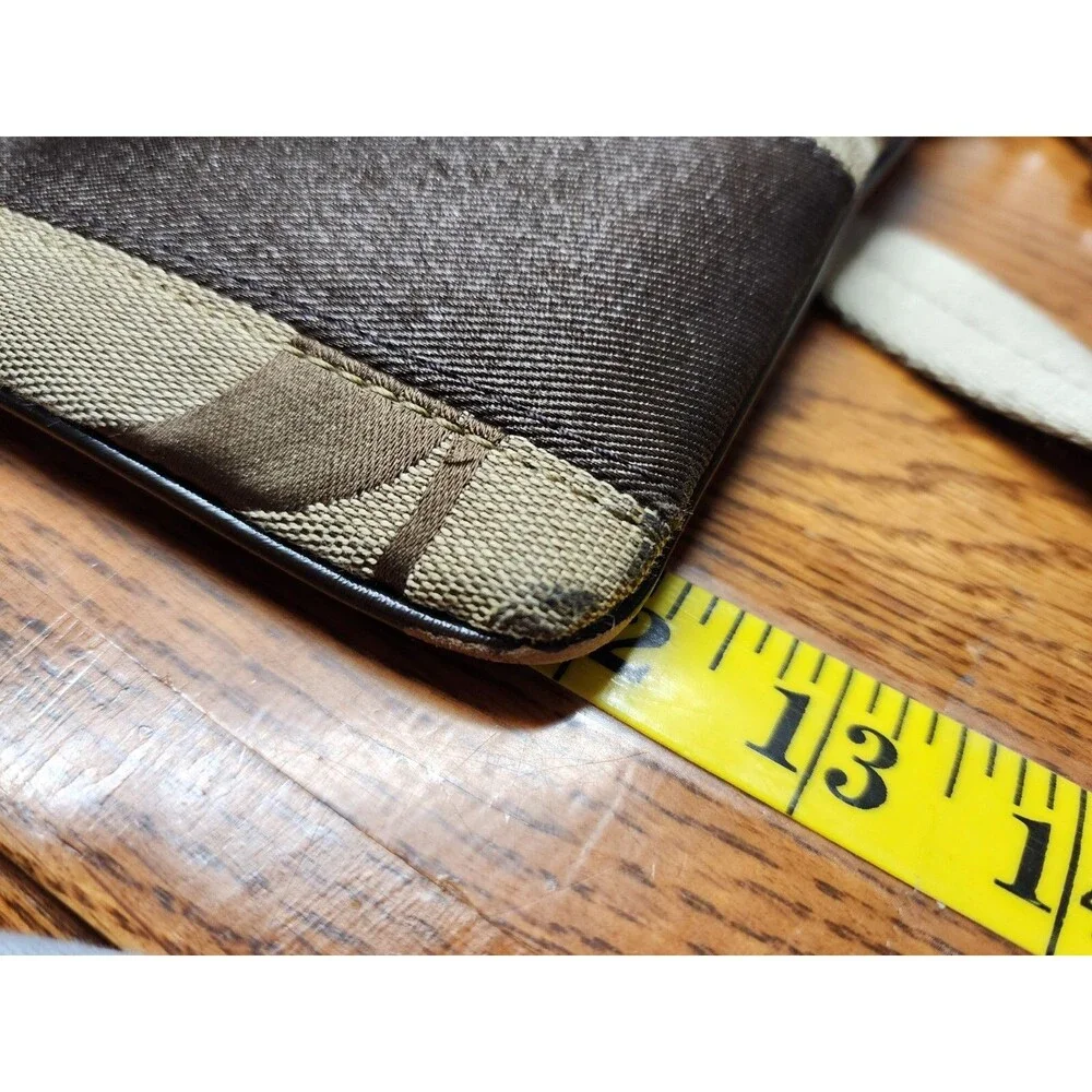 COACH SwingPack Brown Signature Brown Patent Leather Trim